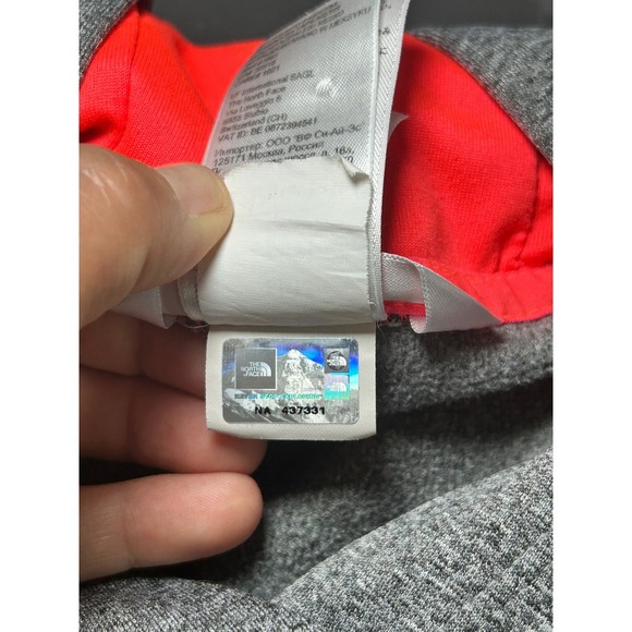 The North‎ Face Fave Pullover Logo Hoodie Women's Large Gray Pink - Picture 7 of 8